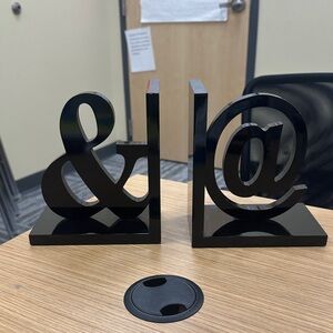 Black Ampersand and At Symbol Bookends